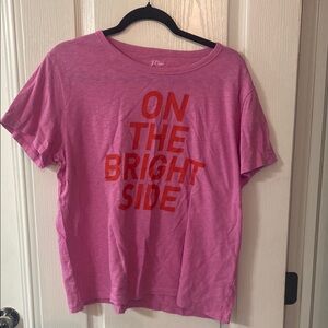 J.Crew Pink T-Shirt with Red Print